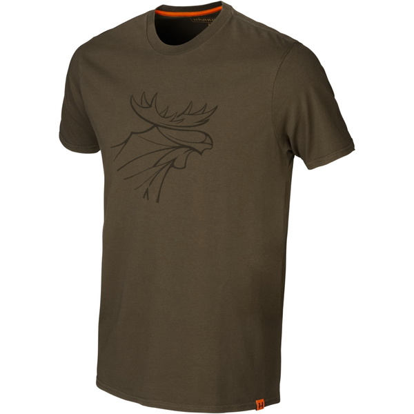 Harkila Mens Graphic T-Shirt 2-Pack 16010495804 - Willow Green / Slate Brown